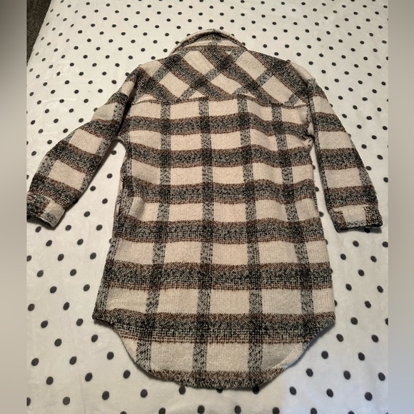 Long plaid fall jacket - Picture 5 of 5
